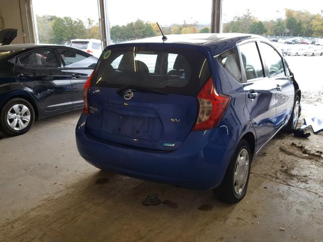 3N1CE2CP8EL362657 - 2014 NISSAN VERSA NOTE BLUE photo 4