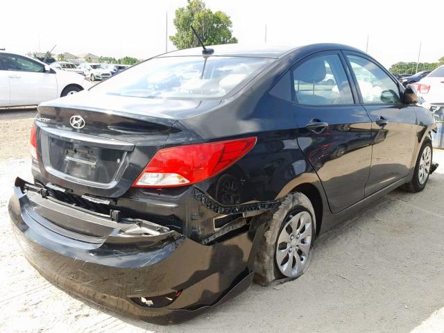 KMHCT4AE9HU175871 - 2017 HYUNDAI ACCENT SE BLACK photo 4