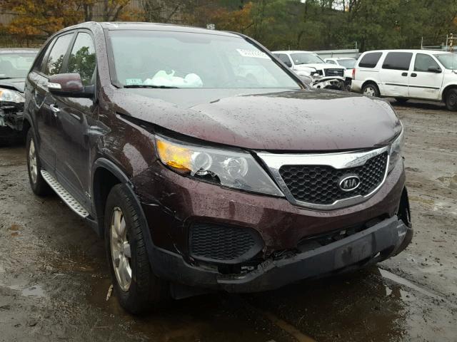 5XYKTDA60DG370598 - 2013 KIA SORENTO LX MAROON photo 1