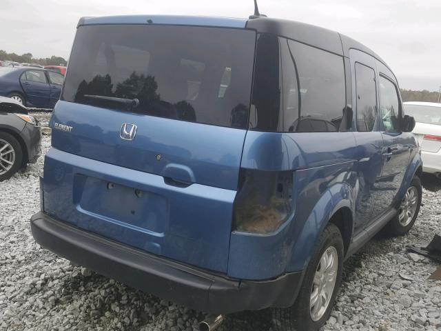 5J6YH18758L015181 - 2008 HONDA ELEMENT EX BLUE photo 4