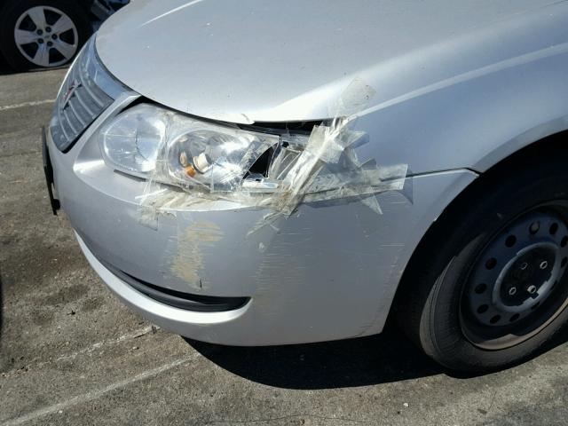 1G8AJ55F17Z161839 - 2007 SATURN ION LEVEL SILVER photo 9