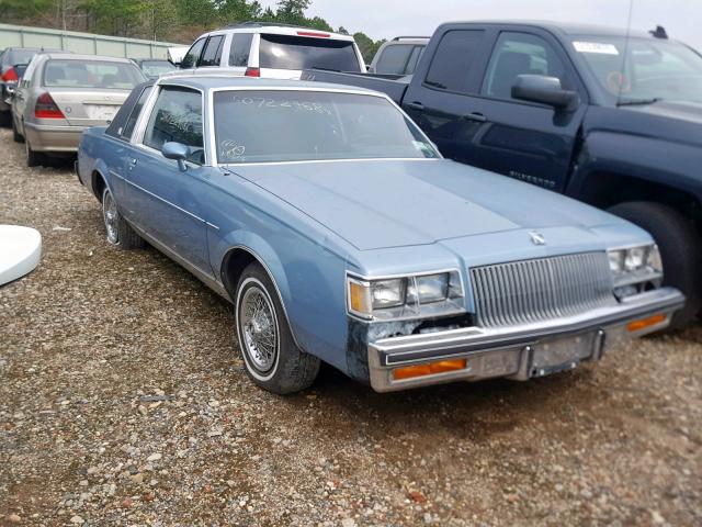 1G4GM11A2HP428103 - 1987 BUICK REGAL LIMI BLUE photo 1