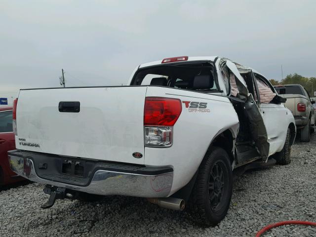 5TFEY5F11DX144066 - 2013 TOYOTA TUNDRA CRE WHITE photo 4