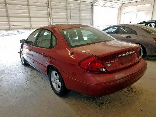 1FAFP55U3YA271838 - 2000 FORD TAURUS SES MAROON photo 3