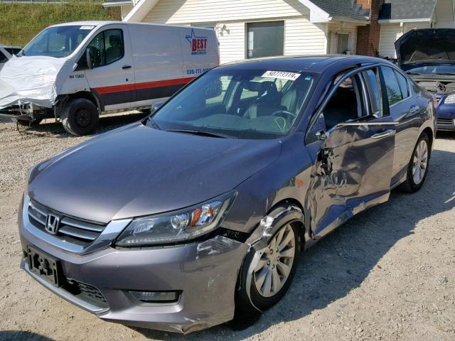 1HGCR2F8XFA093559 - 2015 HONDA ACCORD EXL GRAY photo 2