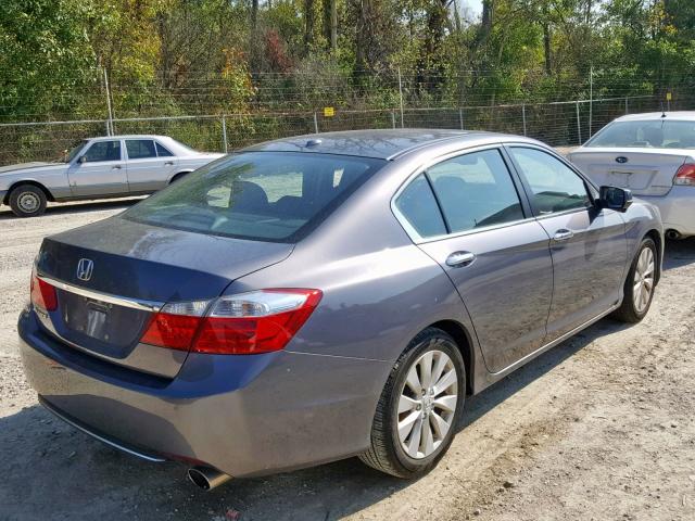 1HGCR2F8XFA093559 - 2015 HONDA ACCORD EXL GRAY photo 4