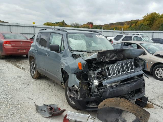 ZACCJBAB3HPF29258 - 2017 JEEP RENEGADE S ლურჯი ფოტო 1