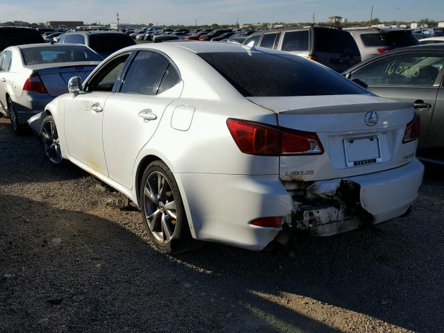 JTHBK262595089828 - 2009 LEXUS IS 250 WHITE photo 3