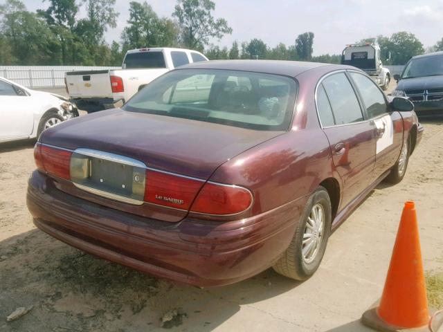 1G4HP52K844156517 - 2004 BUICK LESABRE CU BURGUNDY photo 4