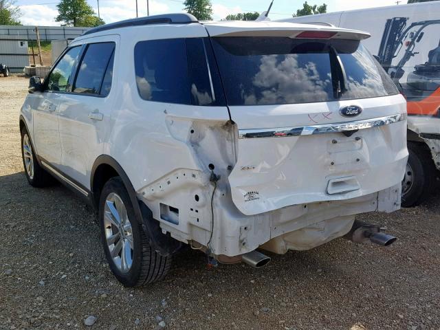 1FM5K7D88JGA67734 - 2018 FORD EXPLORER X WHITE photo 3