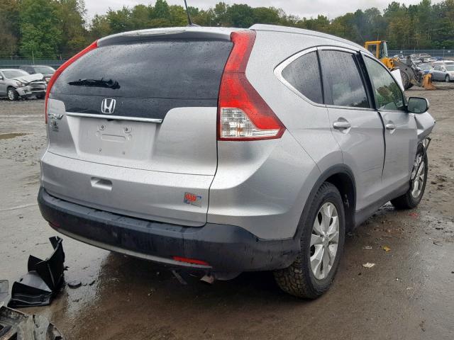 JHLRM3H79CC006660 - 2012 HONDA CR-V EXL SILVER photo 4