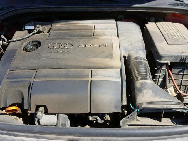 WAUNF78P28A091211 - 2008 AUDI A3 2.0 PRE RED photo 7