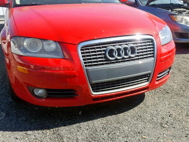 WAUNF78P28A091211 - 2008 AUDI A3 2.0 PRE RED photo 9