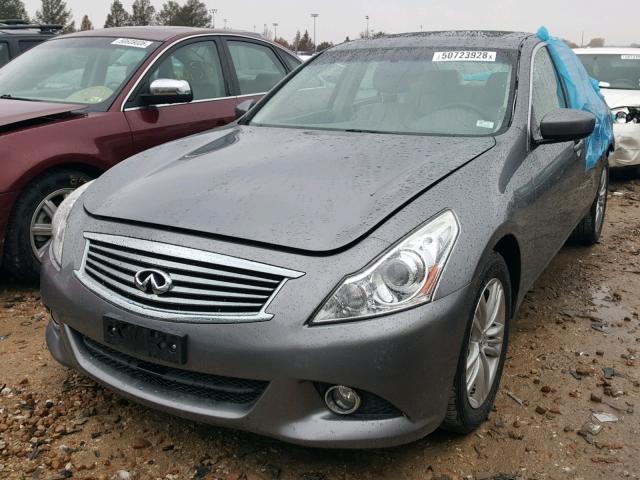 JN1CV6AR0DM764088 - 2013 INFINITI G37 GRAY photo 2