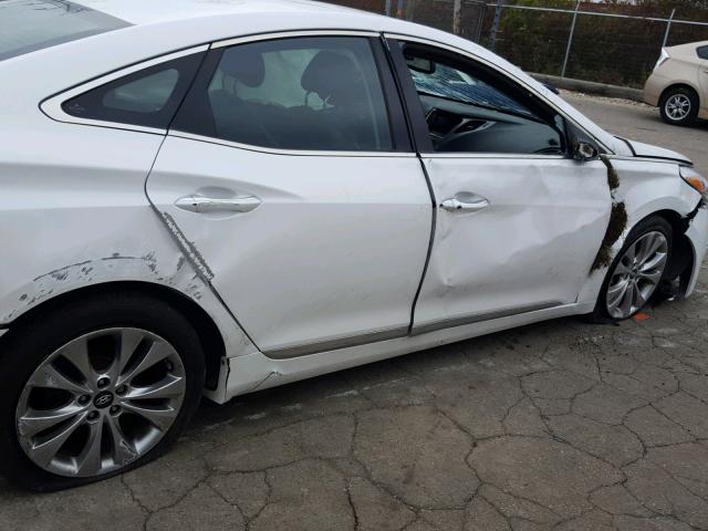 KMHFG4JG6CA127757 - 2012 HYUNDAI AZERA GLS WHITE photo 9