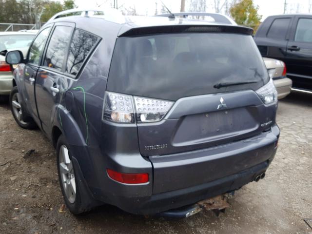 JA4MT41X58Z008169 - 2008 MITSUBISHI OUTLANDER GRAY photo 3