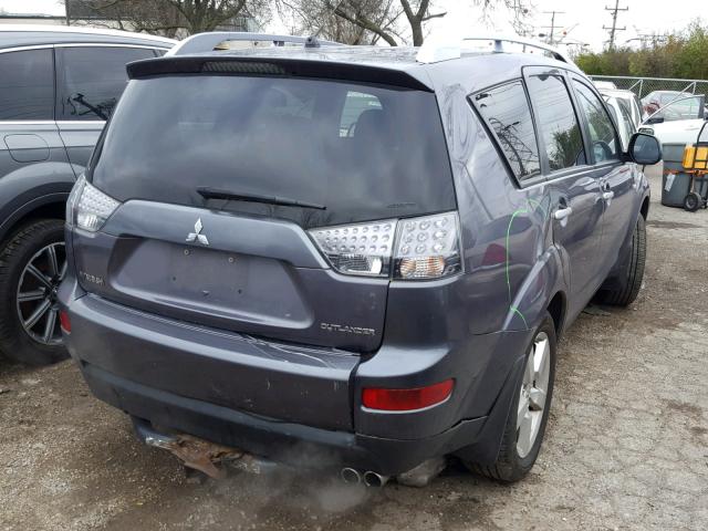 JA4MT41X58Z008169 - 2008 MITSUBISHI OUTLANDER GRAY photo 4