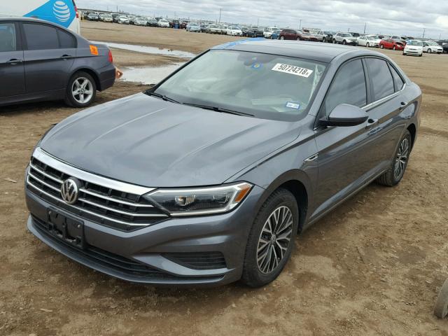 3VWE57BU1KM046451 - 2019 VOLKSWAGEN JETTA SEL GRAY photo 2