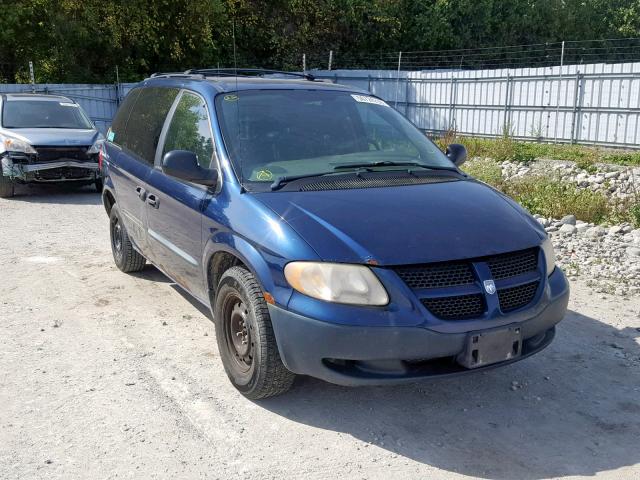 1B4GP25RX2B558245 - 2002 DODGE CARAVAN SE BLUE photo 1