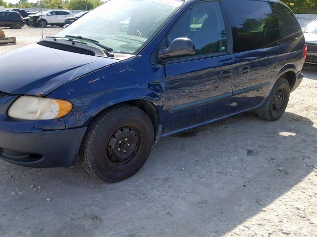 1B4GP25RX2B558245 - 2002 DODGE CARAVAN SE BLUE photo 9