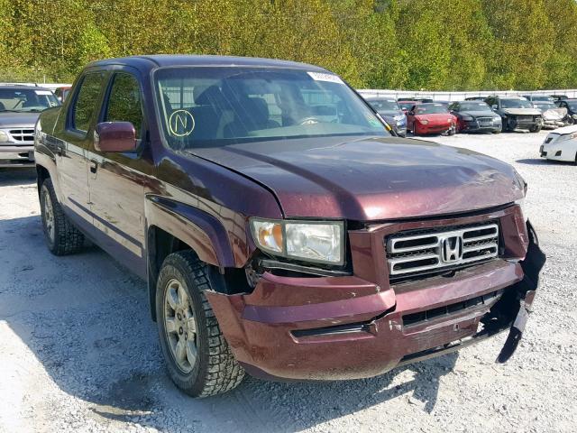 2HJYK16427H515144 - 2007 HONDA RIDGELINE MAROON photo 1