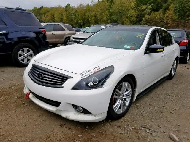 JN1CV6AR1DM754508 - 2013 INFINITI G37 WHITE photo 2