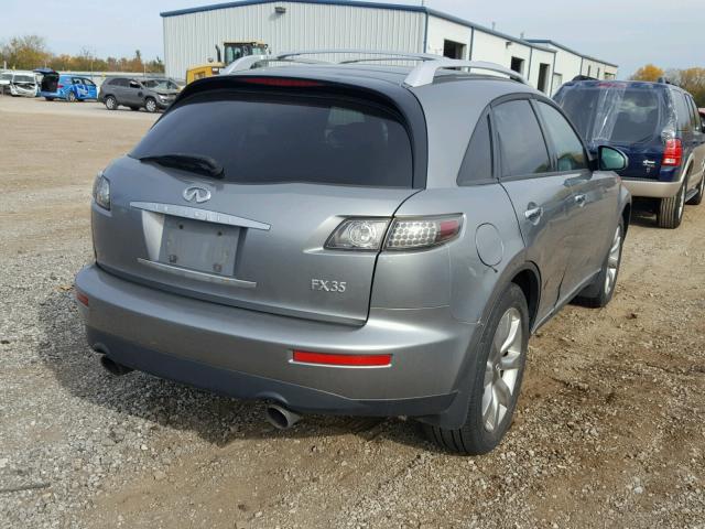 JNRAS08W95X208593 - 2005 INFINITI FX35 GRAY photo 4