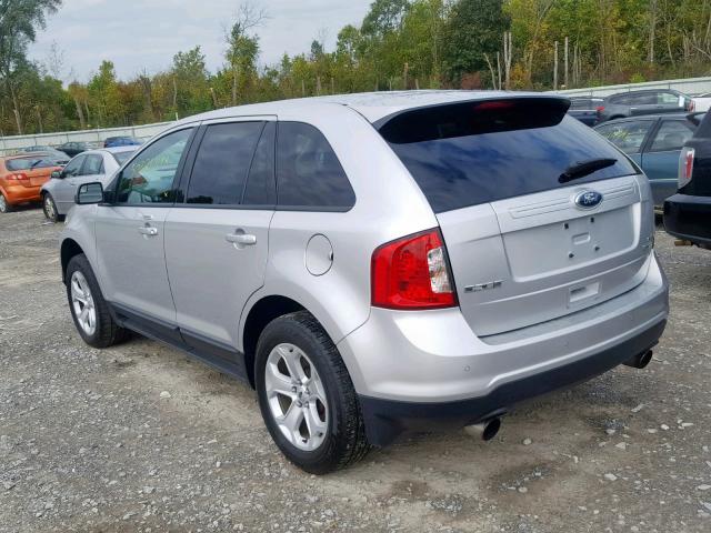 2FMDK3J92CBA57504 - 2012 FORD EDGE SEL GRAY photo 3