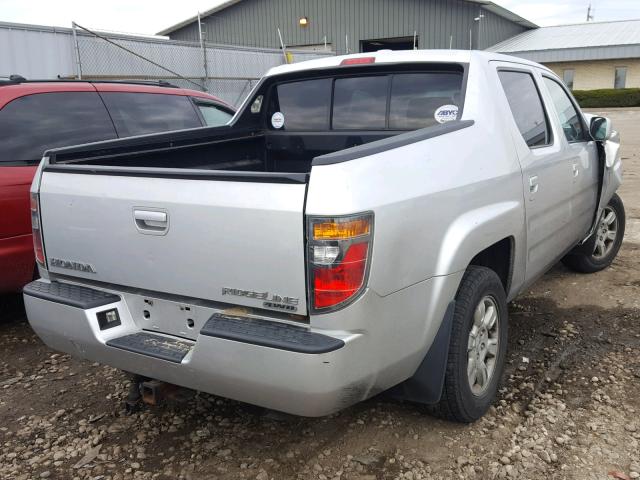 2HJYK16586H505919 - 2006 HONDA RIDGELINE SILVER photo 4