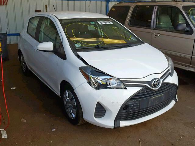 VNKKTUD34FA022797 - 2015 TOYOTA YARIS WHITE photo 1