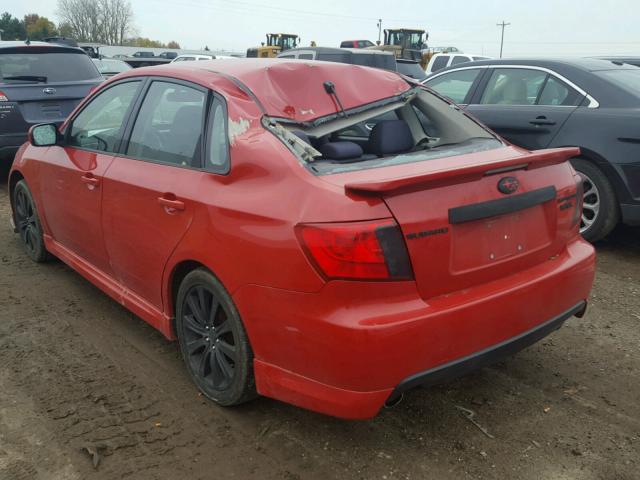 JF1GE76679G506486 - 2009 SUBARU IMPREZA WR RED photo 3