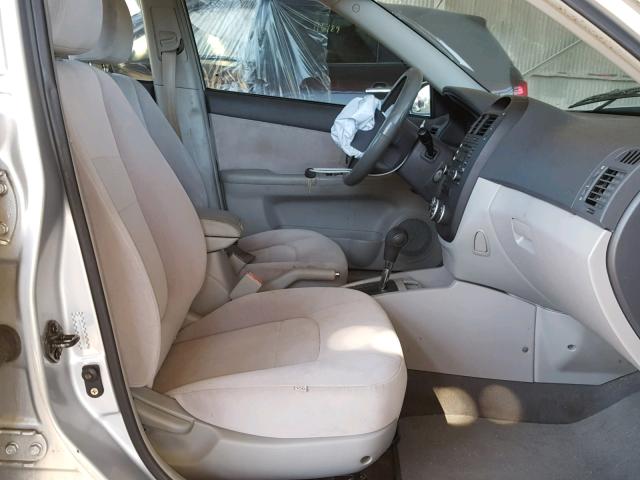 KNAFE121275390472 - 2007 KIA SPECTRA EX SILVER photo 5