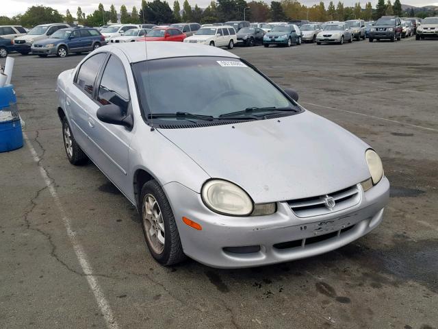 1B3ES46C42D501544 - 2002 DODGE NEON SE SILVER photo 1