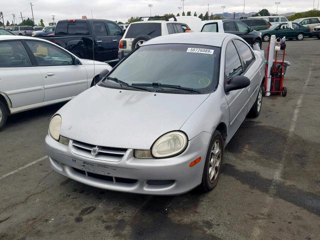 1B3ES46C42D501544 - 2002 DODGE NEON SE SILVER photo 2