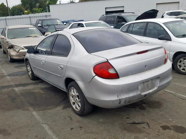 1B3ES46C42D501544 - 2002 DODGE NEON SE SILVER photo 3