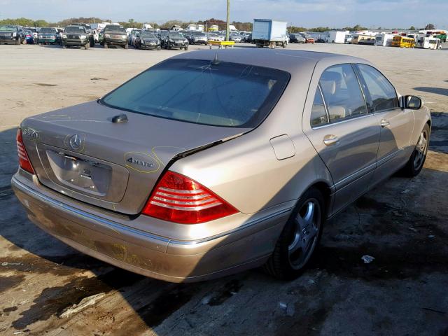 WDBNG84J74A408545 - 2004 MERCEDES-BENZ S 500 4MAT GOLD photo 4