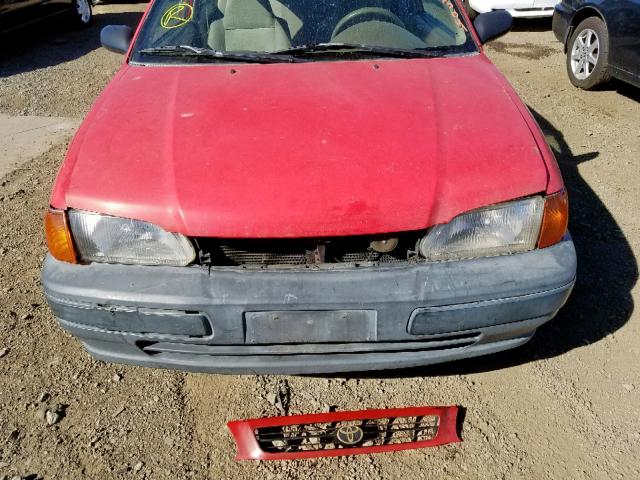 JT2AC52LXV0215188 - 1997 TOYOTA TERCEL CE RED photo 9