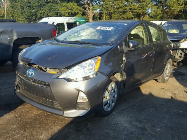 JTDKDTB32E1569844 - 2014 TOYOTA PRIUS C GRAY photo 2