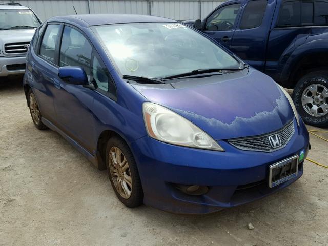 JHMGE88489S007705 - 2009 HONDA FIT SPORT BLUE photo 1