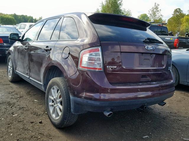 2FMDK4JC4ABB60518 - 2010 FORD EDGE SEL BURGUNDY photo 3