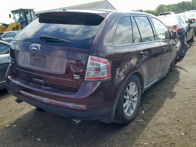 2FMDK4JC4ABB60518 - 2010 FORD EDGE SEL BURGUNDY photo 4