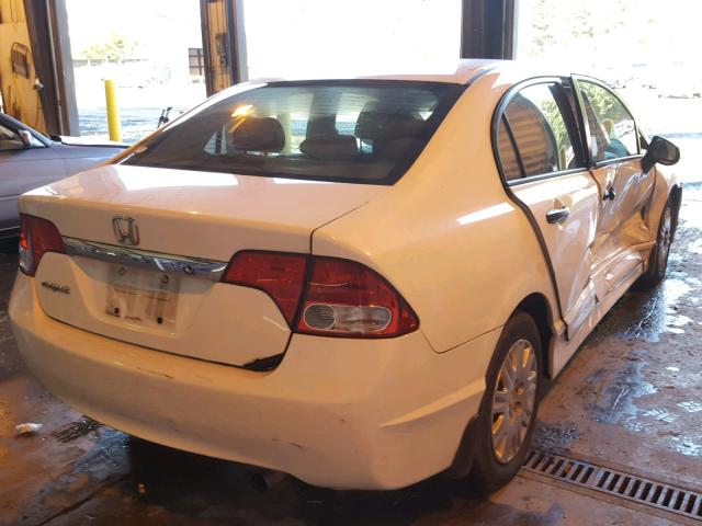 2HGFA16279H505680 - 2009 HONDA CIVIC DX WHITE photo 4