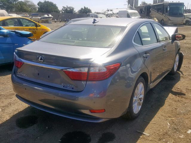 JTHBW1GGXD2036836 - 2013 LEXUS ES 300H GRAY photo 4