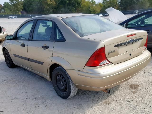 1FAFP33P82W199451 - 2002 FORD FOCUS LX GOLD photo 3