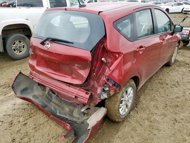 3N1CE2CP1JL367046 - 2018 NISSAN VERSA NOTE RED photo 4