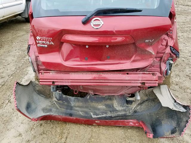 3N1CE2CP1JL367046 - 2018 NISSAN VERSA NOTE RED photo 9