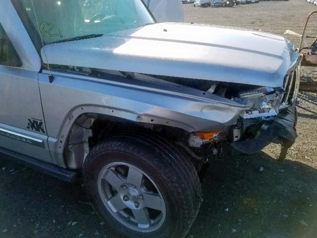 1J4RG4GK1AC132146 - 2010 JEEP COMMANDER ვერცხლისფერი ფოტო 9