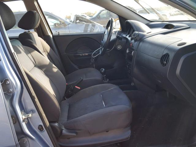 KL1TD66627B793047 - 2007 CHEVROLET AVEO BASE Mavi foto 5