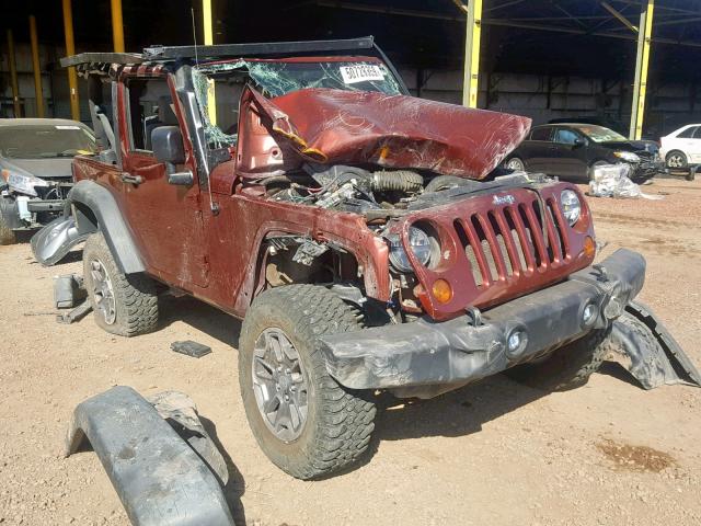 1J4FA24128L534014 - 2008 JEEP WRANGLER X BURGUNDY photo 1