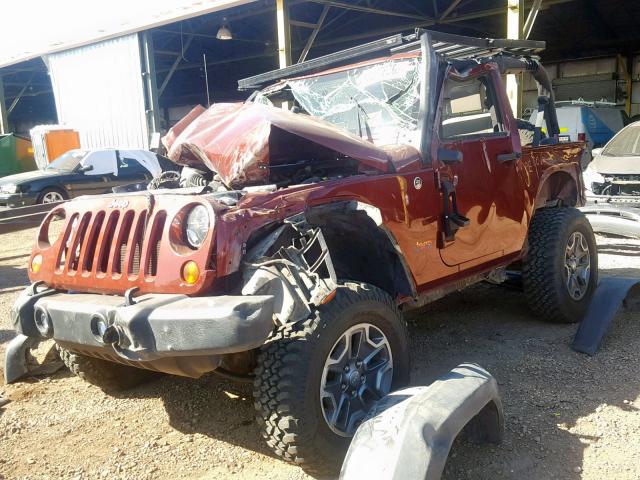 1J4FA24128L534014 - 2008 JEEP WRANGLER X BURGUNDY photo 2